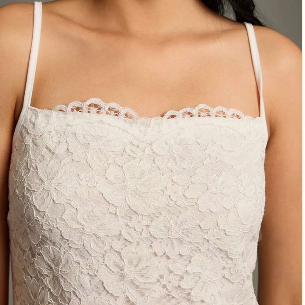 Blue Tassel Lace Cami